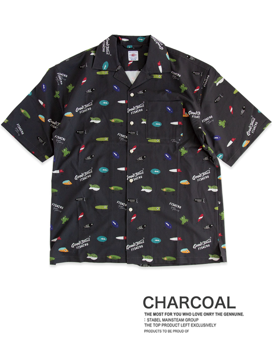 【LUMBER】ALL-OVER OPEN COLLAR SHIRTS 261968